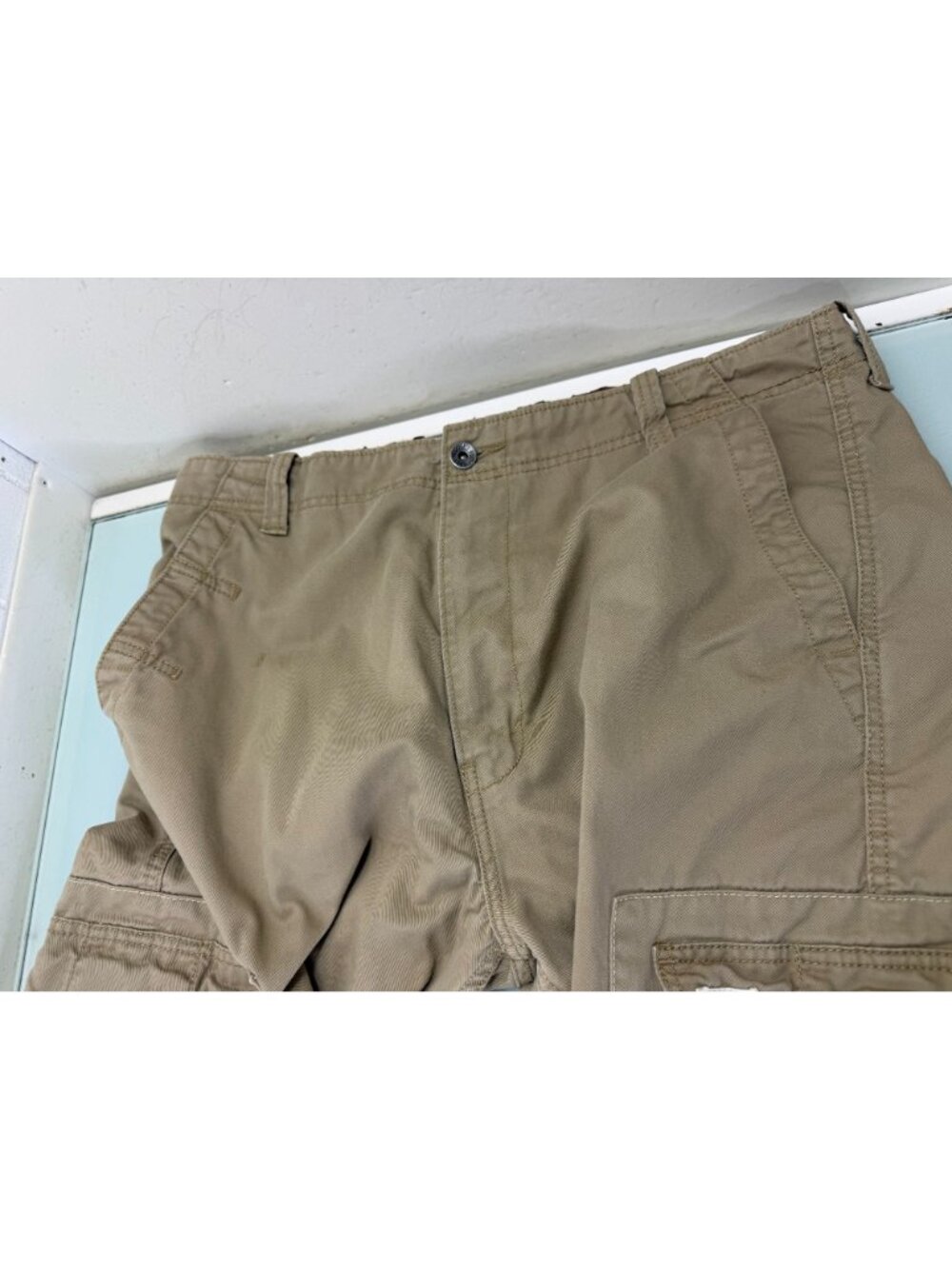 Vintage Levis Cargo Pants Mens 38x32 Beige Y2K Loose Baggy Wide Leg Skater - Picture 10 of 12